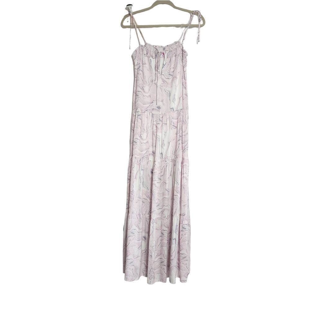 Buddy Love pink & purple water color swirl maxi
